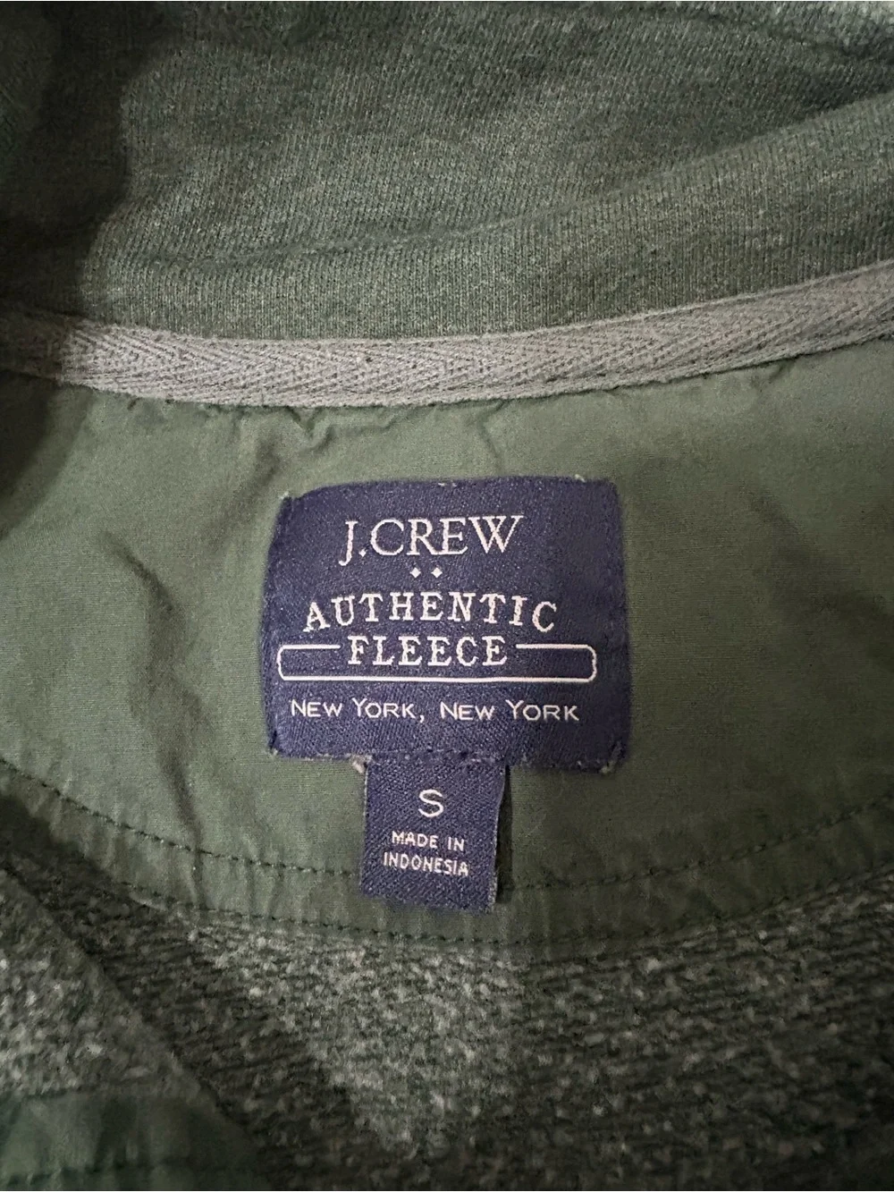 J. Crew Men’s Dark Green Button-Trim Pullover